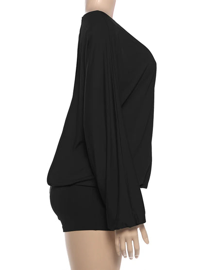 Weird Puss Sexy Backless Romper Women O-Neck Full Sleeve Hottie Simple Fashion Street Stretch Slim Midnight Clubwear Playsuit