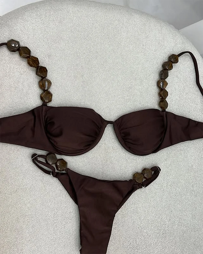 2026 Sexy Bikini Set High Waist Golden Printed Women Swimwear Push Up Bikinis Swimsuit Female Biquini Bathing Suit
