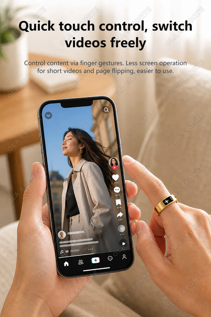New AI Recording Smart Ring 2026 Heart Rate Health Monitoring Gesture Control AI-Translation Waterproof Multiple Sport Smartring