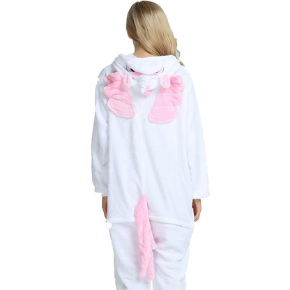 Women Cartoon Onesies Animal Pajamas Kigurumi Unicorn Onesie For Adults Long Sleeve Pyjamas Halloween Anime Cosplay Costumes