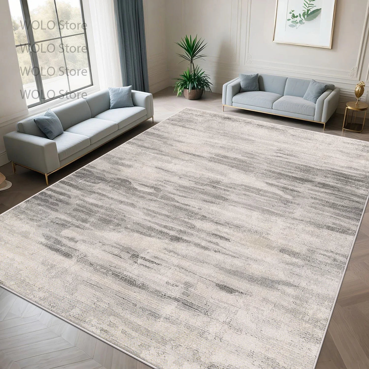 Modern Grey Carpet Living Room Rug Home Decor Coffee Tables Mat Decoration Bedroom Carpets Big Size Large Area Rugs 200x300 Cm