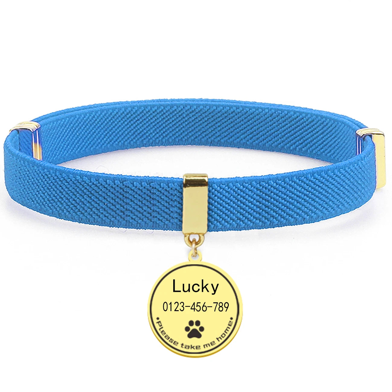 Cute Customized Cat Collar Round Metal Name Tag Breakaway AirTag Kitten Collars Adjustable Pet Collars for Cats and Puppies Dogs