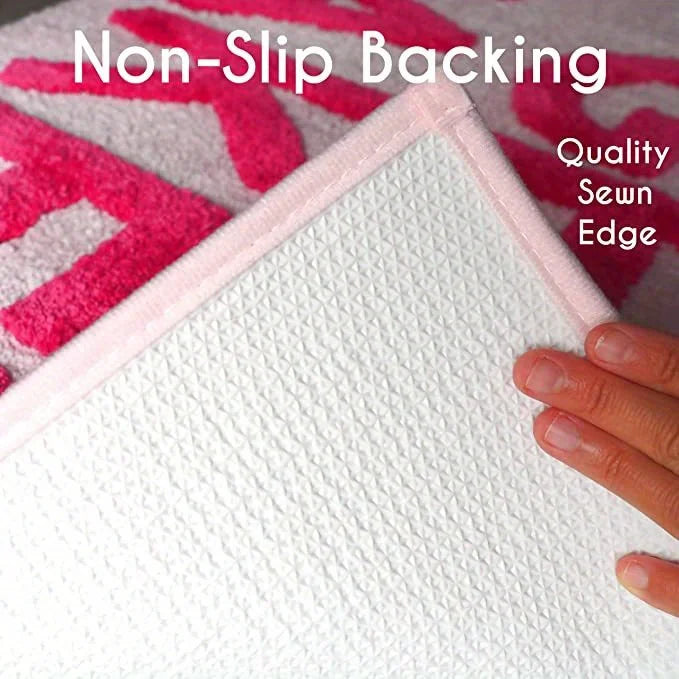 Get Naked Bath Mat Cute Bathroom Rugs Non Slip Microfiber Bath Rugs Funny Bathroom Decor for Apartment Pink Bath Mat for Bathtub