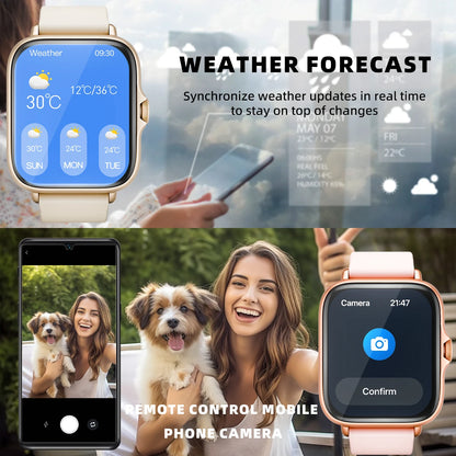 1.83'' Waterproof Smart Watch with Message Answer Call Sleep Monitoring Sports Pedometer Information Alerts For iPhone Android