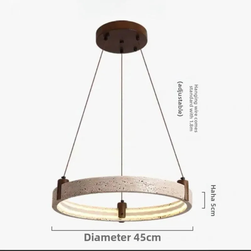 Artistic High-End Natural White Stone Dimming Function Wood Decoration Dining Room Living Room Exhibition Hall LED Modern