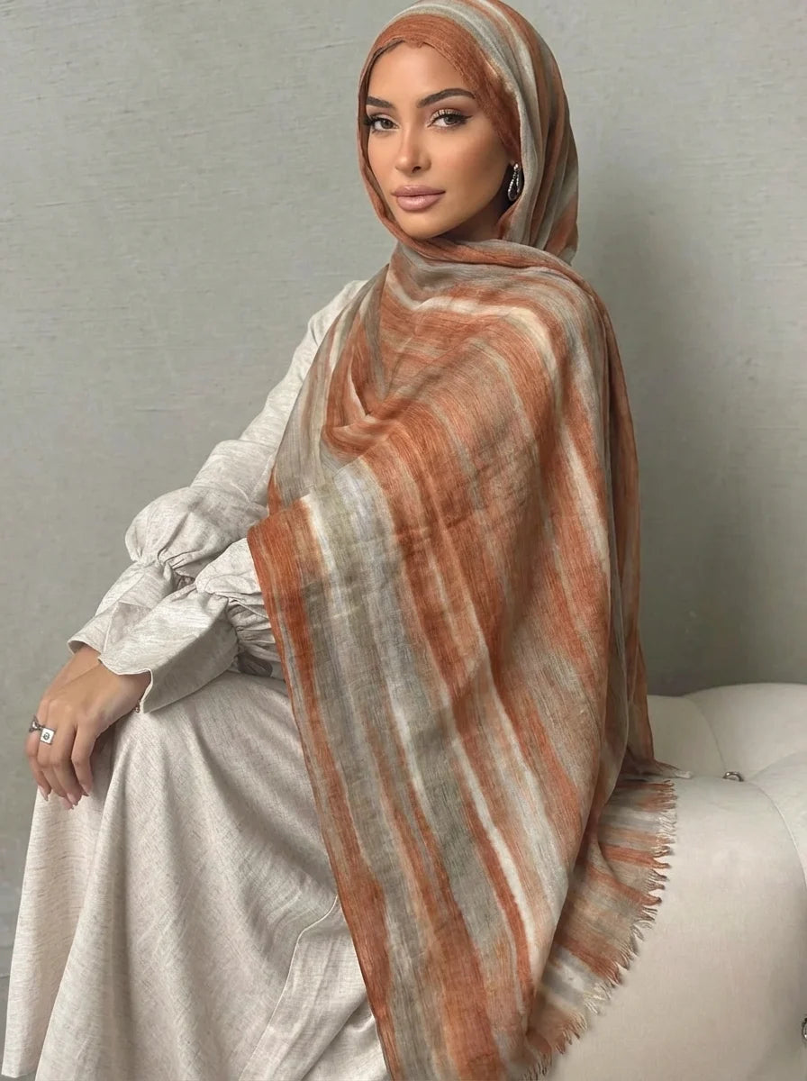 Women Big Size Plain Solid Cotton Rayon Crease Hijab Scarf Lady High Quality Wraps and Shawls Musulman Headband Islamic Turban