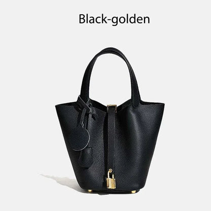 Women Bags Handbags Bucket Bag Real Leathe Fashion Tote Bag Genuine Leather Luxury Desginer Big Size Large Lady Hand Bags