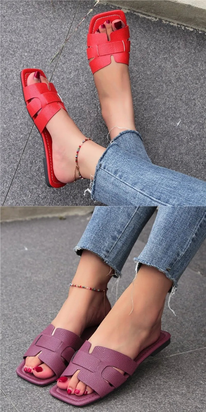 Luxury Brand Designer Women'S Sandals Fashionable And Elegant Flat Shoes Sexy Casual Beach Shoes Summer Outdoor Slippers women