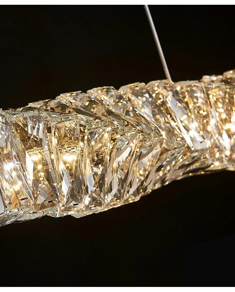 Luxury K9 Crystal Chandelier Dimmable Ceiling LED Pendant Lights Home Living Room Bedroom Indoor Atmosphere Decorative Lighting