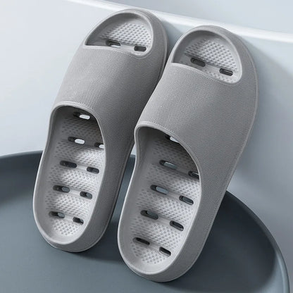 Men's Bathroom Bathing Slippers Women's New Summer Indoor Home Eva Anti-Slip Anti-Odor Couple Shower Leakage Quick-Drying Slippers for Women