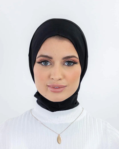 Ready To Wear Full Cover Inner Instant Hijab Premium Quality Jersey Scarf With Tie Back Buttons Muslim Women Turban Caps