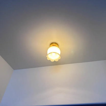 IWHD Home Lighting LED Ceiling Lights Decoration Aisle Porch Living Room Light Fixtures Nordic Ceiling Lamp Resin Copper Lustres