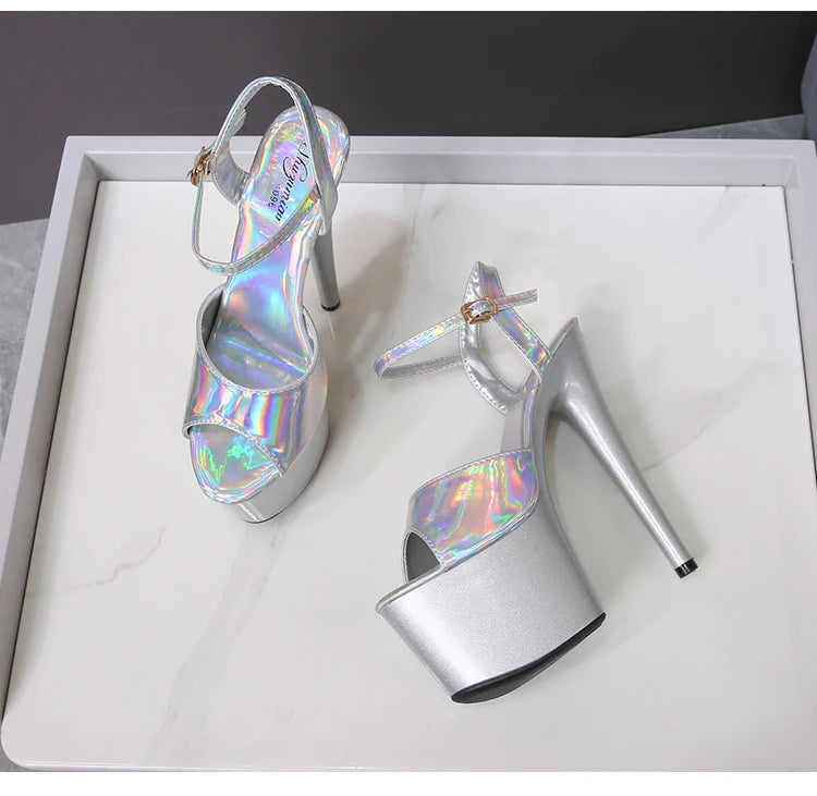Platform Shoes for Women 2023 Designer Luxury Strip Pole Dance Heels Dance Shoes Red Pink Sandals Women Summer Elegant 20cm High
