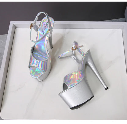Platform Shoes for Women 2023 Designer Luxury Strip Pole Dance Heels Dance Shoes Red Pink Sandals Women Summer Elegant 20cm High