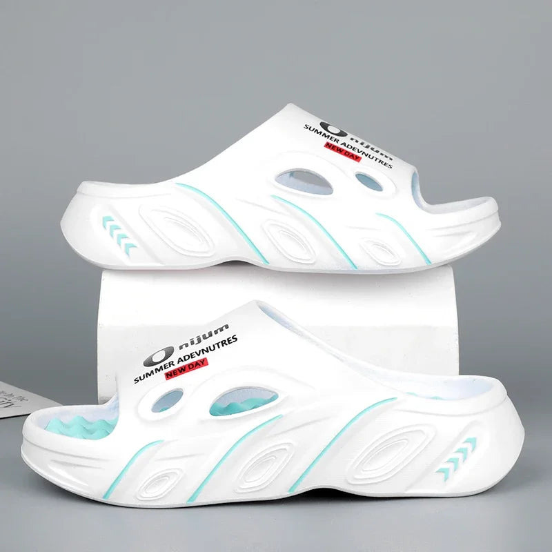 Summer Men's Massage Slippers Indoor Outdoor Sandals Beach Men Casual Shoes Comfortable Slides Flip-flop Men Women Home Slippers