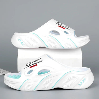 Summer Men's Massage Slippers Indoor Outdoor Sandals Beach Men Casual Shoes Comfortable Slides Flip-flop Men Women Home Slippers