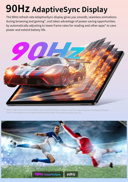 Teclast P50T Android 16 Tablets PC 90Hz 11 inch TDDI UNISOC T7250 Octa Core 3GB RAM+13GB Expansion 128GB ROM 8000mAh GPS Tablet