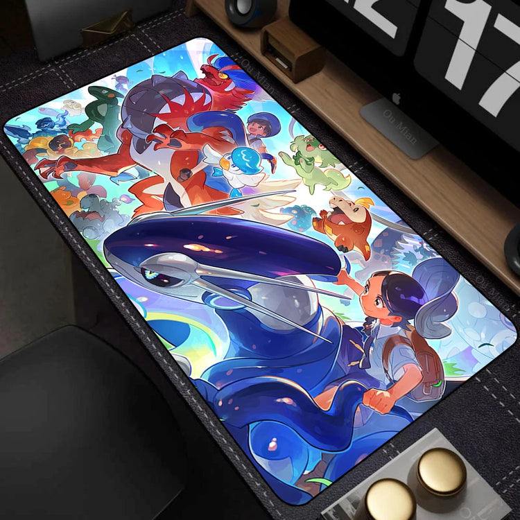 Mouse Pad Gamer XXL Mouse Mat P-pokemon Desk Mats Table of Office Carpet Gamer Natural Rubber Mice Pad Lockrand Mousepad 90x40cm
