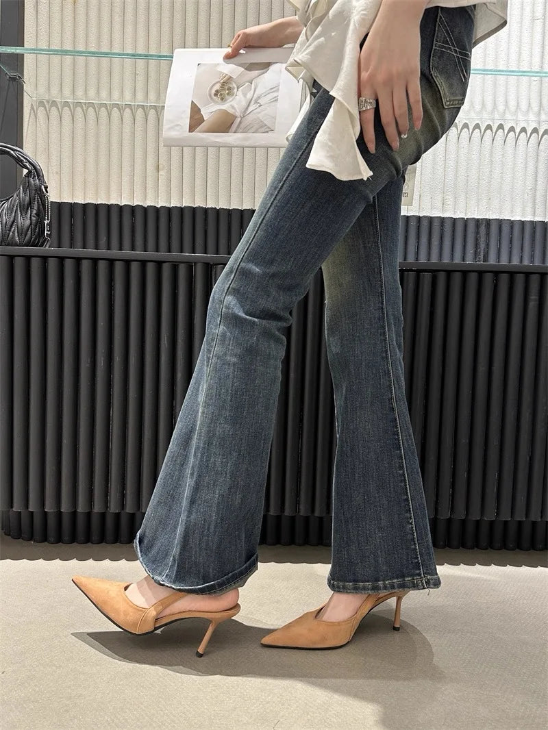 Luxury High Heels Sandals Women Sexy Pointed Toe Shoes for Woman Slippers New Party Shoes Pumps Elegant Slides Mujer Zapatos