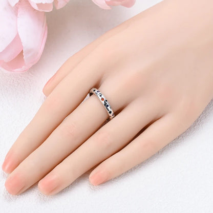 LAZA 925 Sterling Silver Colorful Rings Sparking Zirconium Bowknot Moon Sun Original Ring For Women Anniversary Wedding Gifts