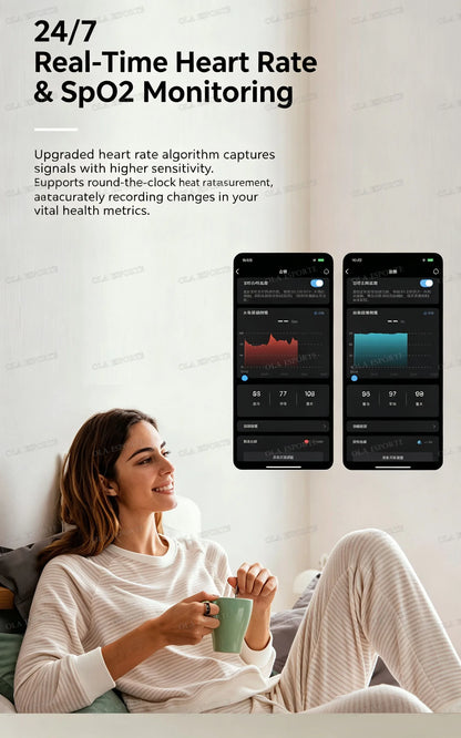 Smart Ring Video Controls,Sswipe up/down to turn pages,Music controls,Heart Rate Blood Oxygen Monitor,5ATM Waterproof Rings 2026