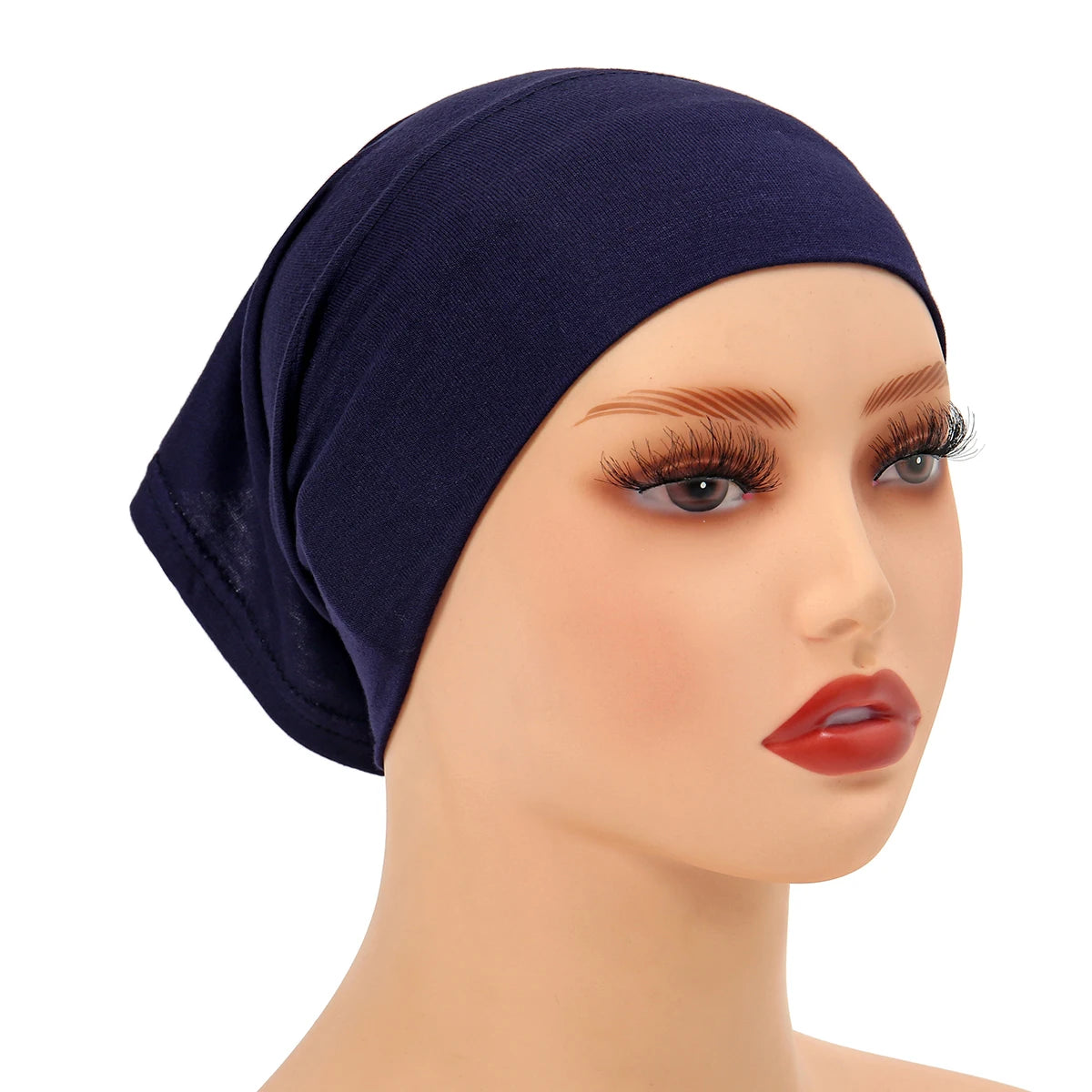 Cotton Jersey Muslim Inner Hijab Cap Solid Color Scarf Underscarf Tube Cap Breathable Sport Hijab Cap Women Underscarves