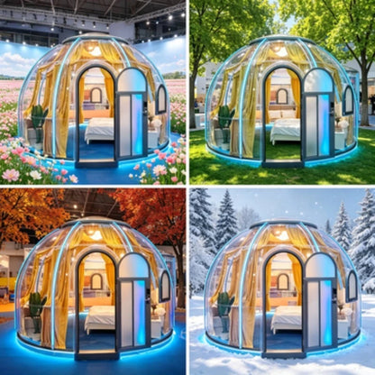 PC Transparent Geodesic Dome Bubble Starry Sky Glamping House Tent 3m 5m 8m Prefab Dome for Outdoor Camping Use Sale