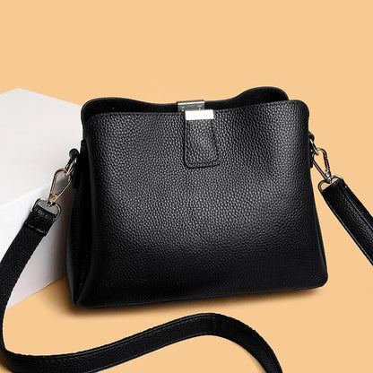 100% Genuine Leather Women Handbags Cowhide Women Shoulder bag Fashion Luxury Ladies Messenger Bags High Quality Female Tote bag