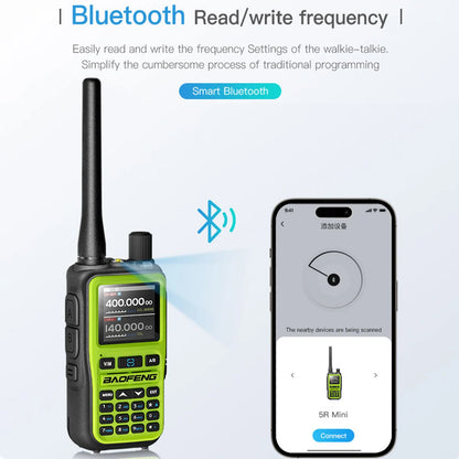BAOFENG UV-5R Mini Walkie Talkie Multi Band｜Bluetooth Programming Wireless Copy Frequency｜999CH Portable Long Range Ham Radio