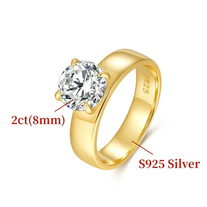 GXTRS Real Moissanite S925 Silver Rings For Women Men Oval/Round Cut Lab Diamond Wedding Engagement Band Fine Jewelry Certified