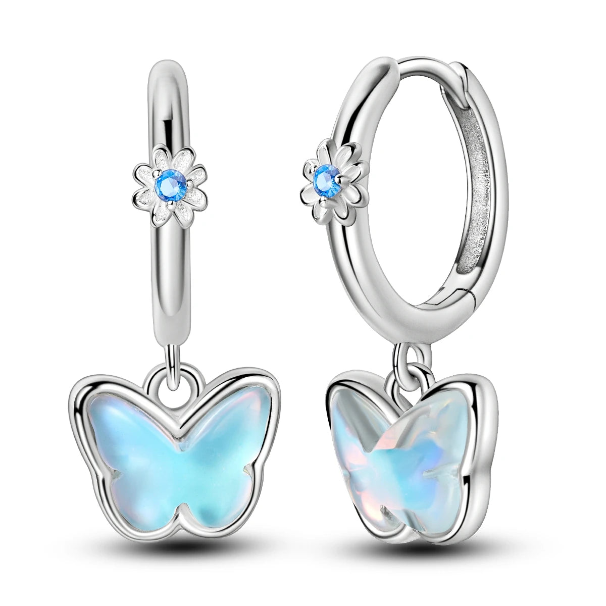 925 Sterling Silver Original Hoop Earring For Woman Luxury  Pendientes Wedding Jewelry Gift