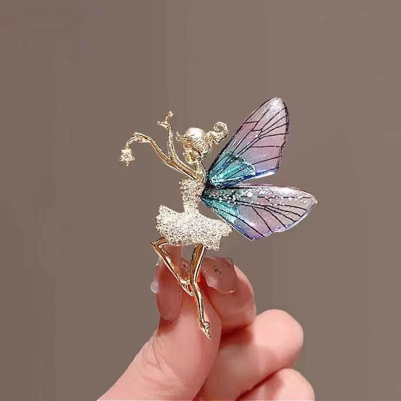 Elegant Crystal Bauhinia Brooches for Women Fashion Rhinestone Bouquet  Brooch Wedding Jewelry Clothing Coat Lapel Pins