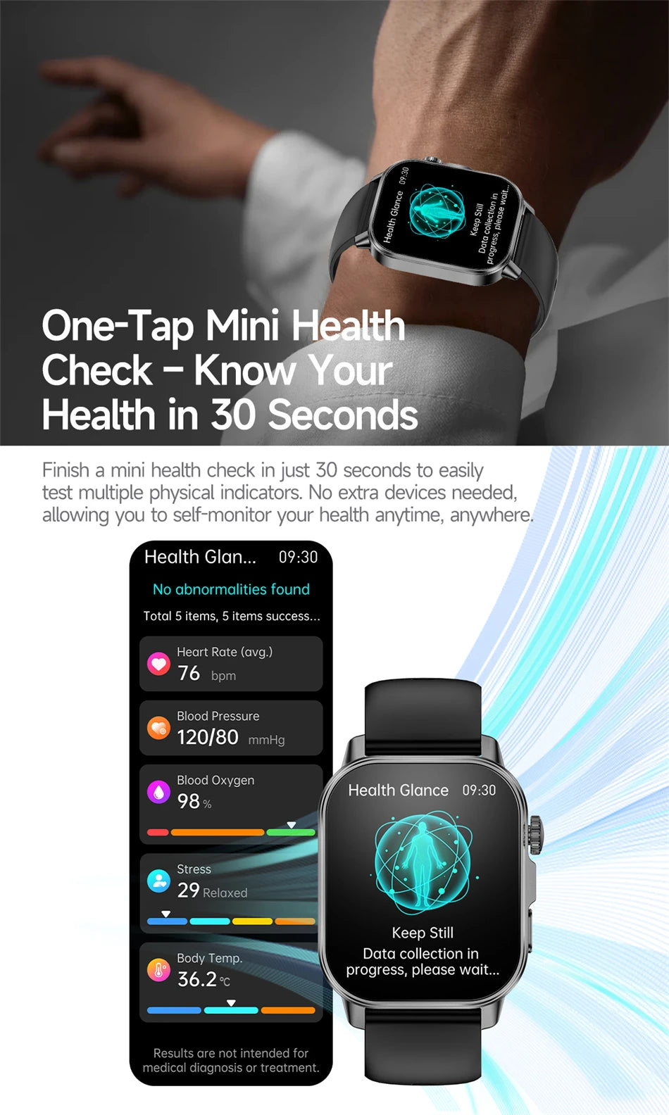 2026 Original Women Health Accurate Diagnosis Smart Watch ECG+HRV BP Blood Oxygen Uric Acid Heart Rate Bluetooth Call Smartwatch