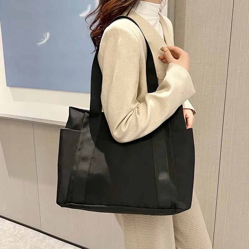 2024 New Handbags Casual Shopping Bags for Women Soft Canvas Big Capacity Tote Bag Messenger Big Mummy Shoulder Bag Ladies