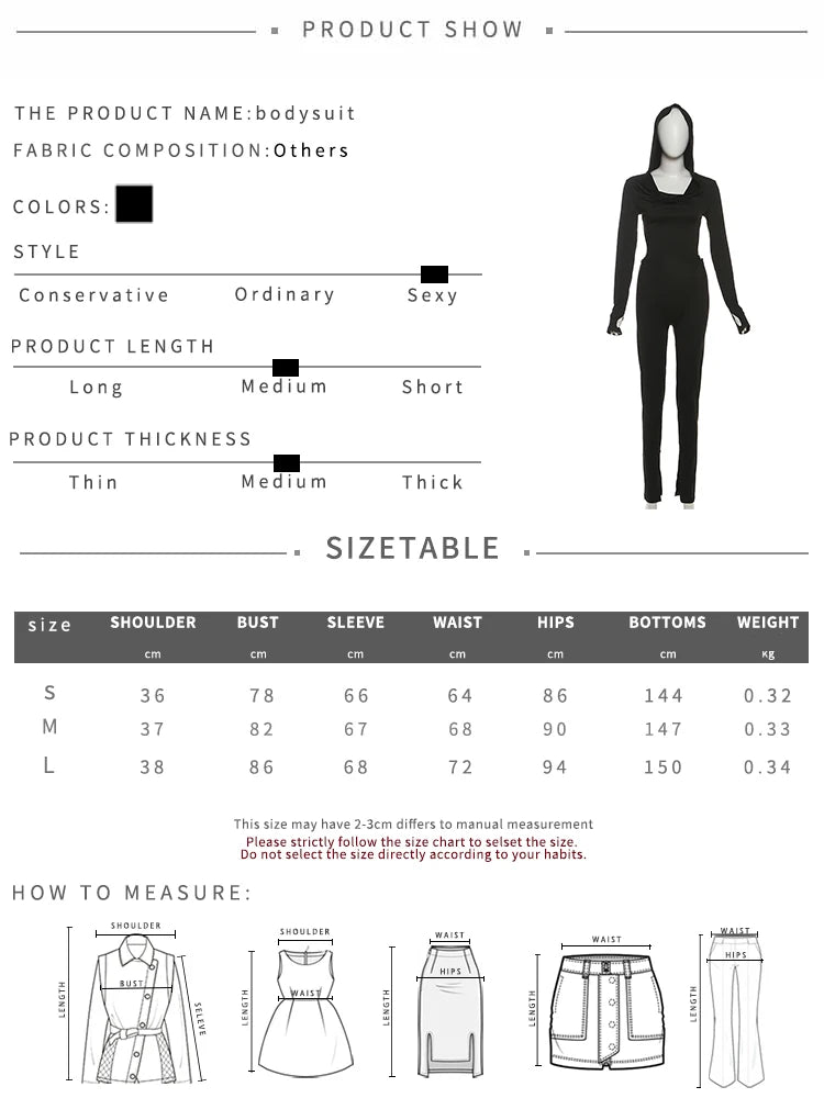 Nibber Backless Hooded Jumpsuits Women Long Sleeve Peach Buttock Slit Solid Skinny Elasticity Autumn Trend Sexy Street Outfits