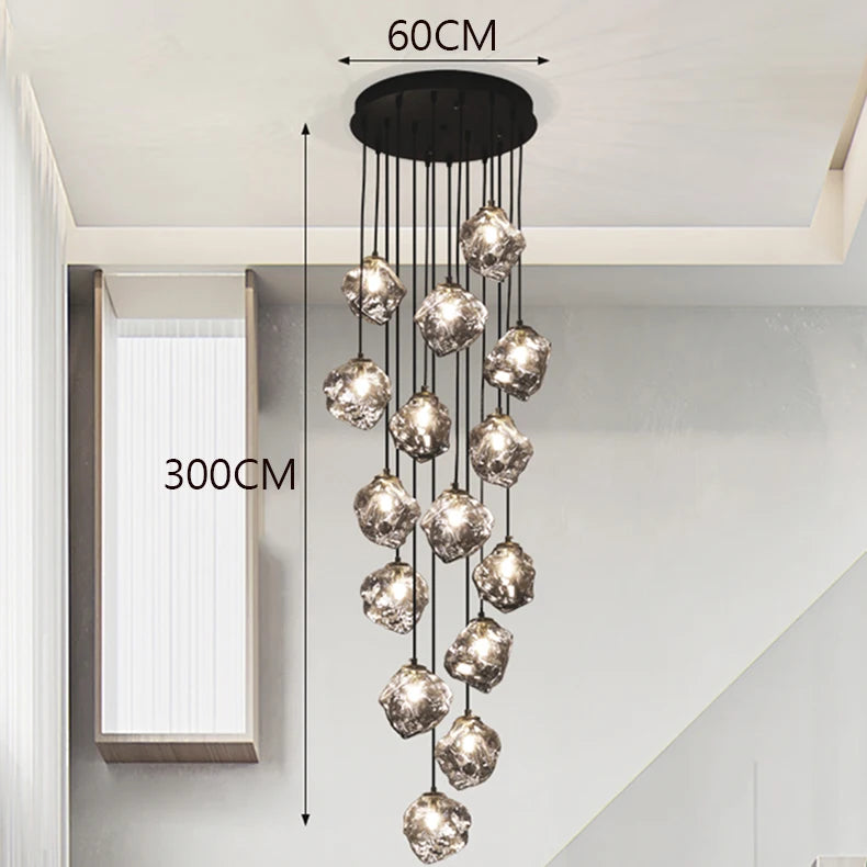Modern home decor led lights pendant light lamps forstaircase Chandeliers for living room hanging light indoor lighting