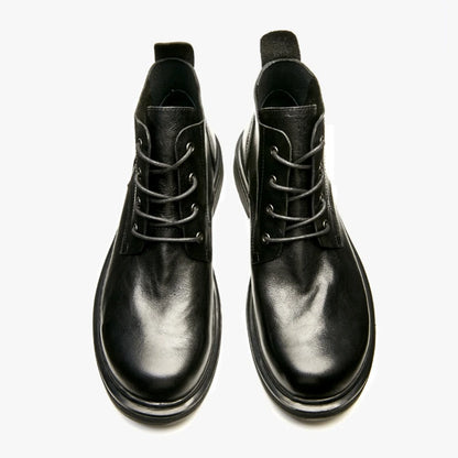New Handmade Men Ankle Cow Real Leather Shoes Autumn Winter Outdoor Tooling Boots Business Vintage British Motorcycle Boots