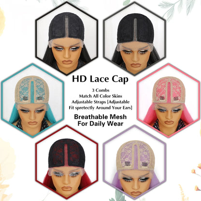40 Inch Synthetic Lace Front Wigs For African Women T Part Lace High Temperature Fiber Straight Lace Wigs For Afro Female