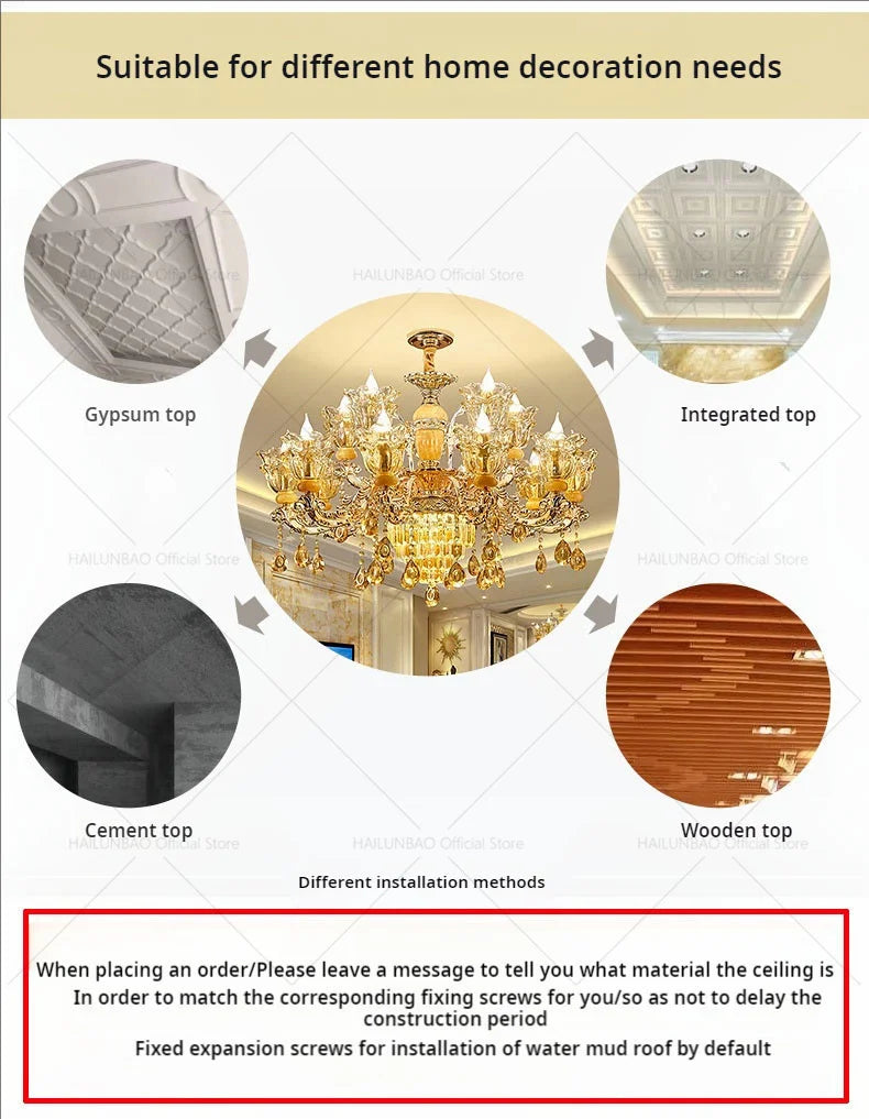 Postmodern Chandelier Living Room Lights European Dining Room Bedroom Home Master Luxury Atmospheric Lamps Villa Crystal Lamps