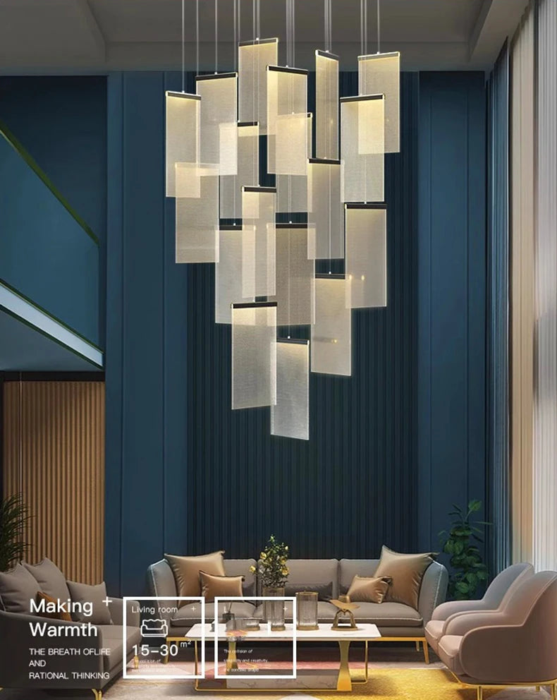Modern home decor led lights pendant light lamps forstaircase Chandeliers for living room hanging light indoor lighting
