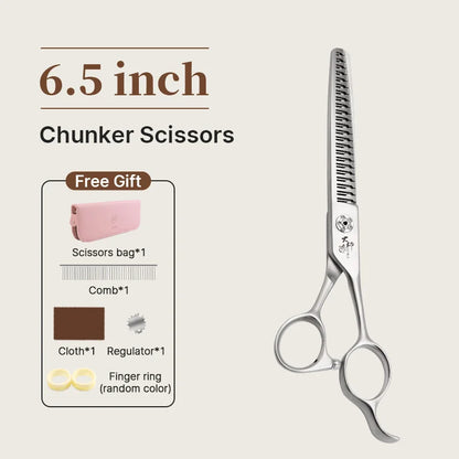 Fenice Slim Narrow Dog Grooming Scissors Set Straight/Curved/Thinner/Chunker Shears Scissors Specialized for KR and JP Groomers