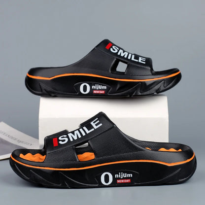 Summer New Men's Massage Slippers Indoor Outdoor Sandals Beach Men Casual Shoes Soft Slides Flip-flops Men Women Home Slippers