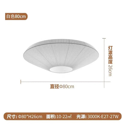 Wabi-sabi Minimalist LED Ceiling Chandeliers Lamps Flush Mount Fabric Pendant Lights Home Decoration Dinning Living Room Bedroom