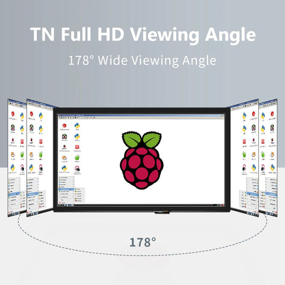 Portable Monitor gamer10.1 inch HD LCD (H) Computer Second 1024*600 LCD Display for PC Capacitive Touch Screen Raspberry Pi