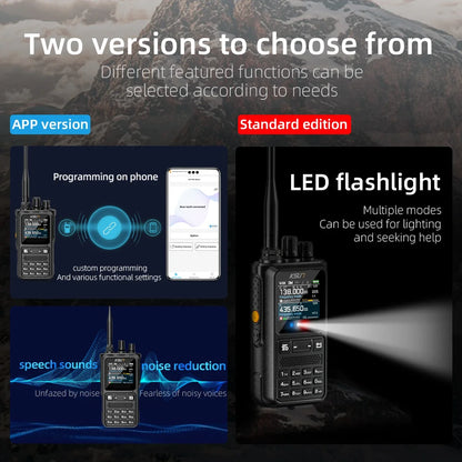 Walkie Talkie Long Range 10W Handheld Talkie-walkie Dual Band HAM Radio APP Programming 2 way Radio KSUN UV110 V.008 Newest