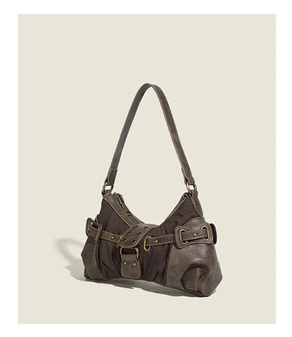 England Style Bags For Women Luxury Designer Handbags And Purses New In Polyester Vintage Rivet Small Underarm Shoulder Bag