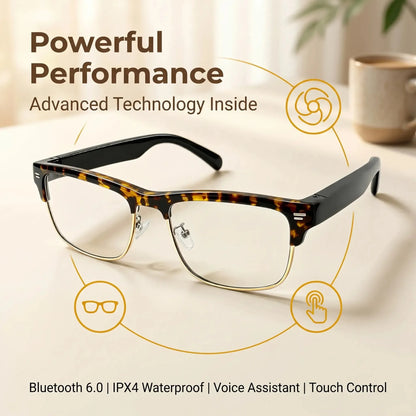 Smart Glasses Ultra-Light Playback Open-Ear Speakers Sunglasses Polarized Lens Smartglasses Bluetooth Glasses for Sports Travel
