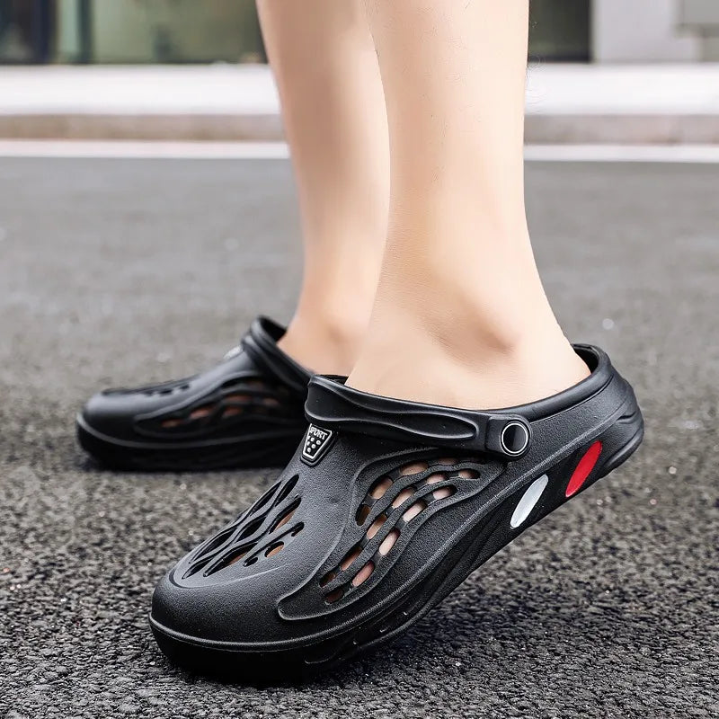 Summer Unisex Clogs Sandals Shoe Men Woman Hoof Thongs Stamp Garden Beach Big Size 36-49 Slippers for Men's Shoes Zapatos Hombr