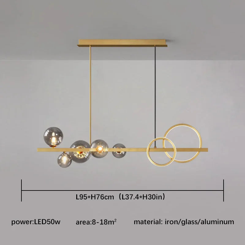 Magic Bean Long Pendant Lights Nordic Restaurant Modern Creative Kitchen Light Luxury Living Room Bar Decor Lighting G9 Bulb