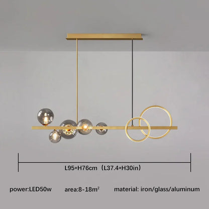 Magic Bean Long Pendant Lights Nordic Restaurant Modern Creative Kitchen Light Luxury Living Room Bar Decor Lighting G9 Bulb